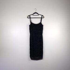 Debut Black Sequin Flapper Dress
