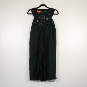 Monsoon Black Flowing Chiffon Dress