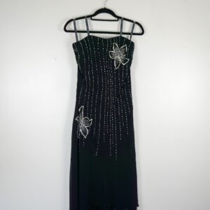 Pearce Fionda Strapless Chiffon Embellished Dress