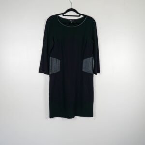 Tom Tailor Black Jersey and Faux Leather Dress