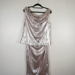 Per Una Peach Silver Sequin Two-Piece Set