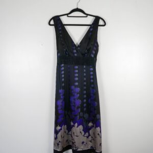 Ted Baker Black Satin Printed Dress