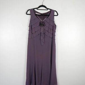 Jacques Vert Mauve Chiffon Tiered Dress