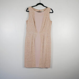 Paule Ka Light Pink Dress With Lace Panels