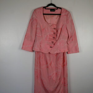 Inspirato Pink Rose Printed Dress and Jacket