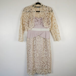Studibaker Australia Light Pink Lace Dress and Lace Cardigan