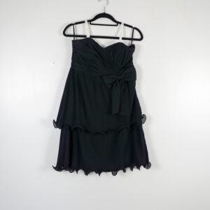 Monsoon Black Chiffon Strapless Dress
