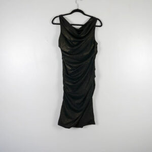 Phase 8 Black and Gold Cowl Neck Dress