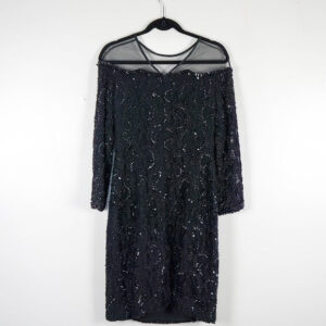 Frank Usher Black Embellished Dress