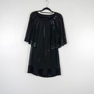 French Connection Black Sequin Flowing Dress