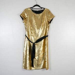 Gold Sequin T-shirt Dress
