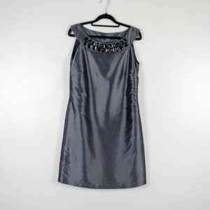 Exclusive by Tara Silver Satin Mini Dress