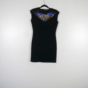Prey of London Black Jersey Dress with Beading