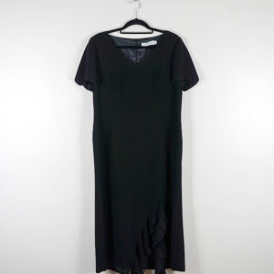 Luis Civit Black Crepe Dress
