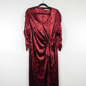 Pur Una Claret Red Velvet Red Dress