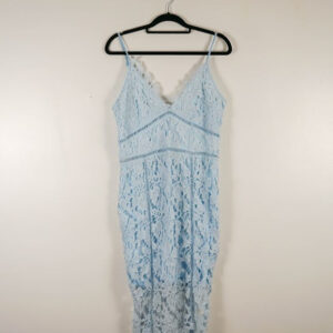 Quiz Pale Blue Lace Midi Dress