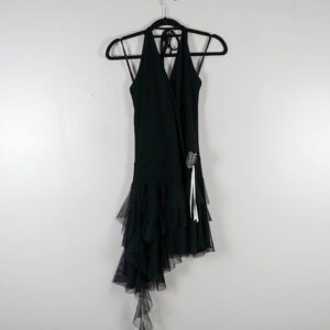 Diva Halterneck Dress With Asymmetrical Cascading Hem.