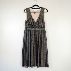 Monsoon Black A-line Wrap-Over Dress