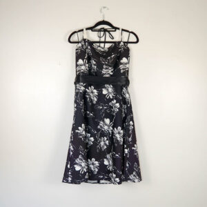 Laura Ashley Black and White Floral Dress