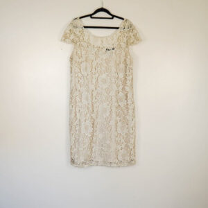 Fanklyman Cream Lace Floral Dress.
