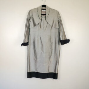 Jager Silver Silk Dress with Bolero