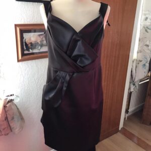 Coast Black Satin Dress with Bow