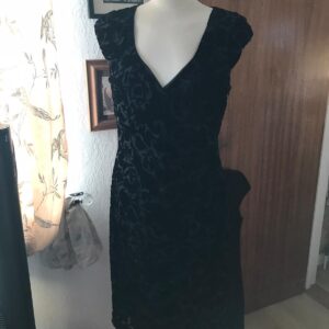 L.K.Bennett Chiffon and Velvet Black Dress