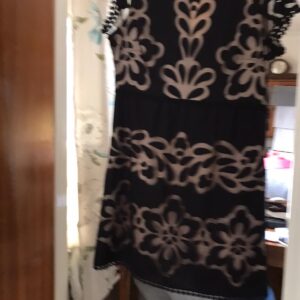 Mint Velvet Black Floral Cut-Out Dress
