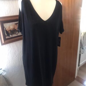 Pure Black Jersey Dress