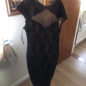 Debut Black Lace Cut-out Dress