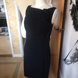 Coast Black Formal Dress with Tie Neck