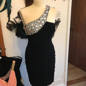 Scala Bodycon Dress with Silver Beading