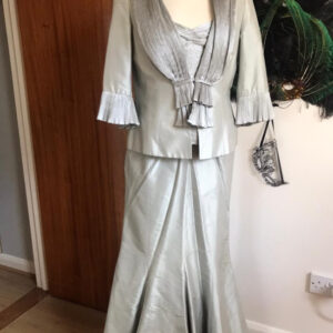 Presen Silver Satin Three Piece Set